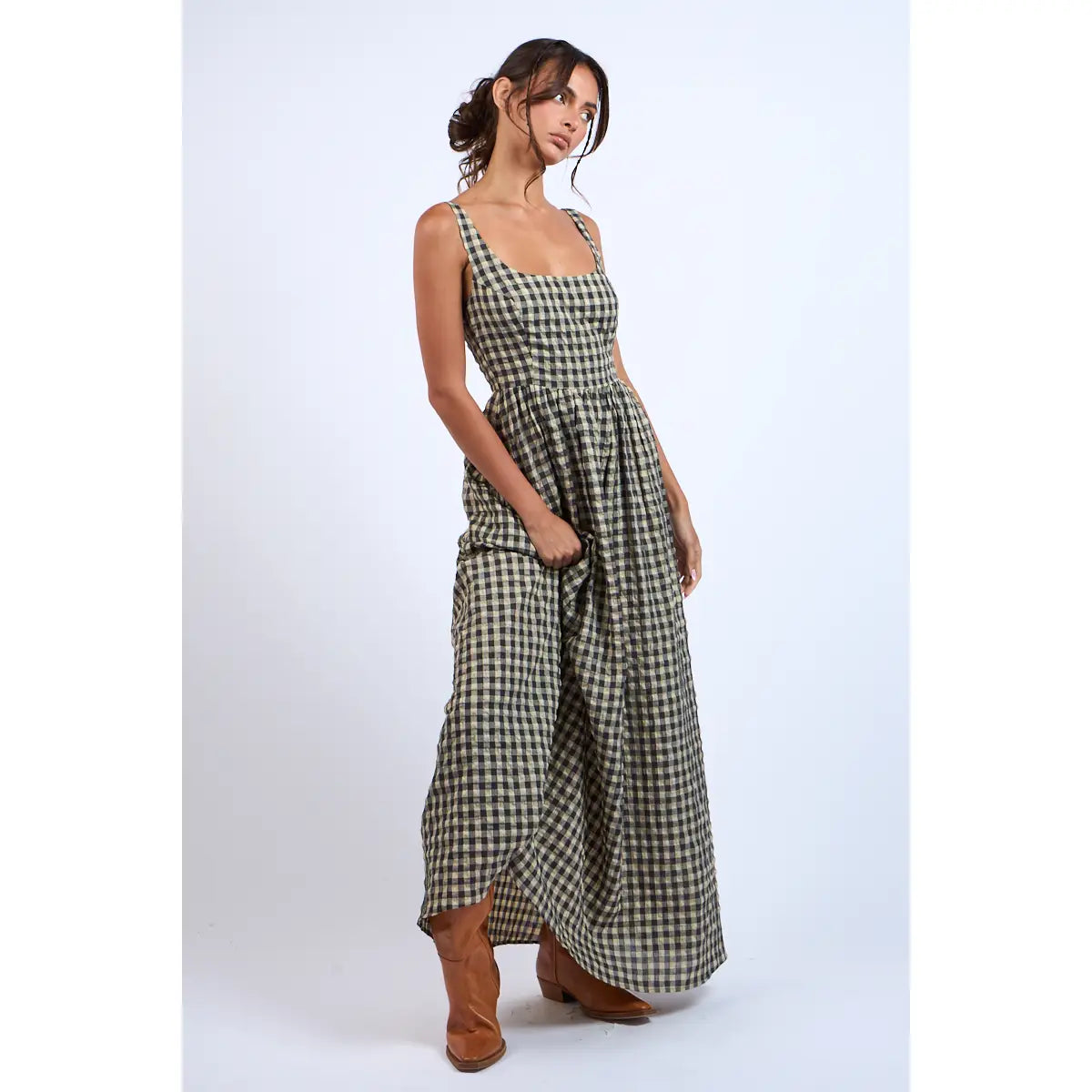 Gingham Maxi